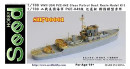Set di modelli Seedhobby SH700001 Kit modello di assemblaggio 1/700 WWII USN PCE-842 Classe Kit modello in resina per barca di pattuglia per adulti Modello Hobby Collection HKD230706
