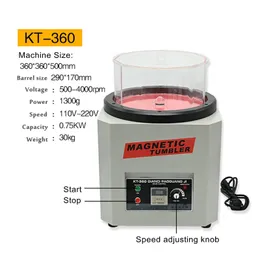 LY Mini KT-360 750W Magnetic Tumbler Polishing Machine For Gold And Silver Jewelry Polisher Equipment 220V 110V Polishing tools