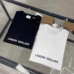 tops London burberies Letter burbreries Neck Black Mens tees BU Print tshirts T Round Shirt Famous High Quality White casual Short Sleeve Fashion Men Women shir