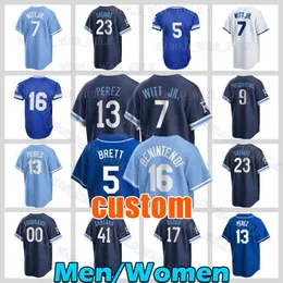 7 Bobby Witt Jr. Jersey 13 Salvador Perez Baseball 16 Bo Jackson 9 Vinnie Pasquantino George Brett Zack Greinke Kansases City Matt Beaty Nate Eaton Royals Jose Cuas 2023