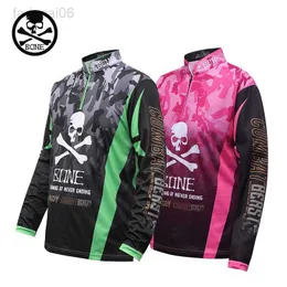 Accessori da pesca Bone Quick Dry Abbigliamento da pesca Camo Jersey Cool T-Shirt Lungo nero rosa / verde Blusas Para Pesca Camisa De Pesca UV Manga Longa HKD230706