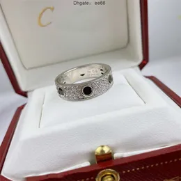 Bandringe Luxus-Designer-Ring, Liebesring, Größe 6–11, personalisierter Diamant, modischer und vielseitiger Unisex-Temperament-Ring, High-End-Luxus-Mode-Minimalismus