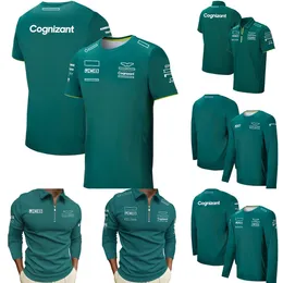 Maglietta da pilota F1 Maglietta da polo della squadra di Formula 1 Maglietta da uomo estiva ad asciugatura rapida Maglia da corsa per appassionati di sport Maglietta casual con logo per auto