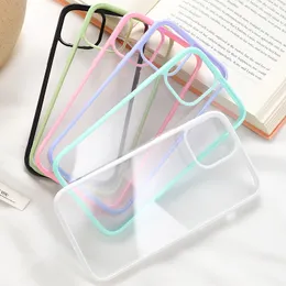 Diy Cream Glue Acrylic TPU Phone Cases Transparent Drop Glues Groove Shell Macaron Color Back Cover for iPhone 14 13 12 11 Pro X Xs Max Xr 7 8 Plus 2023