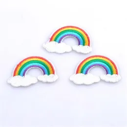 Patch DIY Rainbow Patches för barnkläder Stryk på broderade patch Motiv Applique262q