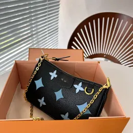 Bolso de lujo de diseñador para axila, bolso de sobre impreso a la moda, bolso de hombro tipo bandolera con cadena, Baguette de hombro, moda versátil