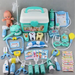Tools Workshop Ambulance box 44 Pcs Set Girls Role Play Doctor Game Medicine Simulation Dentist Pretend Toy 230705
