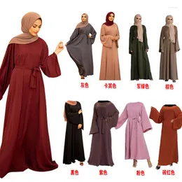 Etnische Kleding Vrouwelijke Moslim Abaya Volledige Cover Ramadan Gown Abaya Islamitische Dubai Lace Up Jurk Eid Gebed Kledingstuk Jilbab Lange khimar