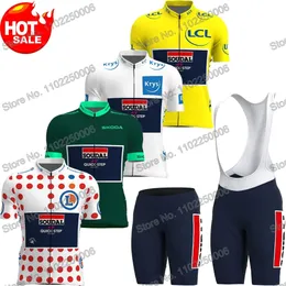 Zestawy koszulek rowerowych francja TDF odzież letnie męskie Soudal zestaw szybkiego kroku szosowe koszule garnitur rower MTB spodenki na szelkach 230706