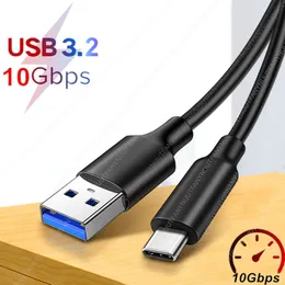USB A till USB C 3.2 Gen 2-kabel 10 Gbps Dataöverföring Kort USB C SSD-kabel QC 3.0 snabbladdning reserv för OculusQuest2 VR-kabel