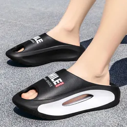 Terlik Erkek platformu 2023 yaz kaymaz yumuşak taban eva ev banyo slaytlar ayakkabı erkekler için açık sıradan plaj