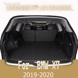 Pokrycie siedzenia dla zwierząt skórzany samochód na lata 2019 2020 wkładki X7 wkładka Pad BMW G07 mata do bagażnika dywan ogon Cargo pad M50 HKD230706