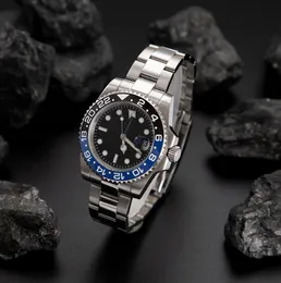 20 Style Top Mens Watch GMT 126710 126711 116719 40 mm luminescencyjna ramka ceramiczna 2813 Ruch Automatyczne zegarki szafirowe