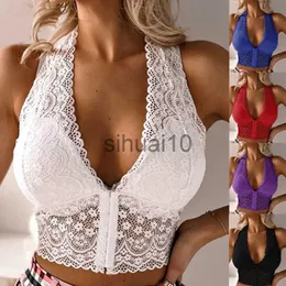 DIY Tanks Camis кружево передняя пряжка Bralette Top Top Sexy Lingeries Женщины бюстгальтеры плюс размер дышащий жилет с передним застежкой женский нижний белье Sujetador J230706