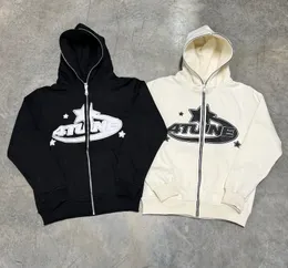 Sudaderas con capucha para hombre Sudaderas con estampado de letras de estrellas Retro Sudadera con capucha de gran tamaño Hombres Damas Harajuku Sudadera de manga larga Primavera Otoño Streetwear Y2K Chaqueta de punto 230706