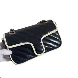 designer moda bolsa de luxo marmont bolsa de ombro feminina bolsas corrente bolsas circulares clássico abelha tigre cobra alfabeto carteira 443497-2