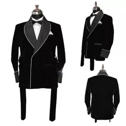 Erkek Suit Blazers Kış Bahar Velvet Erkekler Smokin Paltolar Uzun Ceket Damat Partisi Balo Palto Giyim Kıyafet Pijama Seti 230705