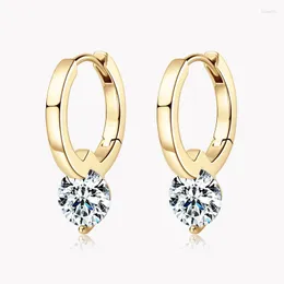 Orecchini per borchie 925 Sterling Silver 1ct Moissanite D Simple Diamond Earrings for Women Wedding Feeding Fine Jewelry Gift Golose all'ingrosso