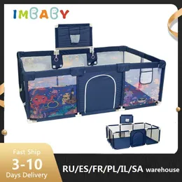 Baby Rail Imbaby Playpens كبير ملعب كرتون Cartoon Cartoon for Kids Basketball Activity Balls Park 230705