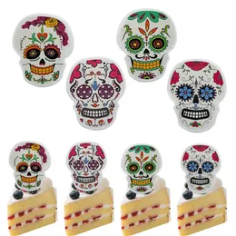 عيد الهالوين من The Dead Skulls Cake Cupcake Rings Cake Toppers Decorations Decorations Supplies XBJK2307