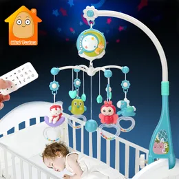 Grzechotki Mobiles mobilne zabawki dla dzieci w wieku 0 12 miesięcy dla urodzonych łóżeczko dzwonek do łóżka maluch karuzela łóżeczka dla dzieci zabawka muzyczna prezent 230705
