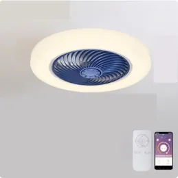 Ventilatori a soffitto a LED con luci Remote Control DECIFICA LAMPAGNO Ventilatore Ventilatore 52 cm Blade invisibili invisibili silenziose