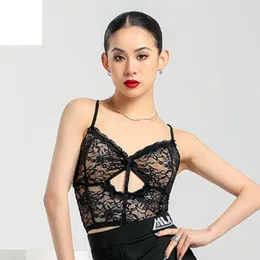 Stage Wear 6211 Summer Women Latin Dance Top Sexy Lace Bare Back Latino Ballroom Rumba Salsa Clothes