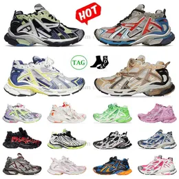 Track Runner 7.0 Buty wędrówki Paris Women Mens Vintage Sneakers Czarno-różowy żółty niebieski zielony zielony marka dhagte jogging 7s Sports Running Treners EUR 36-45