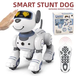 RC Robot RC Robot Smart Stunt Dog Animali domestici elettronici Cane Comando vocale Programmabile Canzone musicale Robot Giocattolo per cani per bambini Giocattoli RC Regali 230705