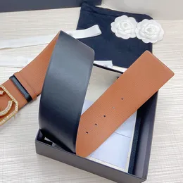 CH Belt 70-mm Frau Herrengürtel Designer Diamantkalbsleder Zweiseitige Messing Gold plattiert höchstes Counter Advanced Materials Jubiläumsgeschenk mit Box 001