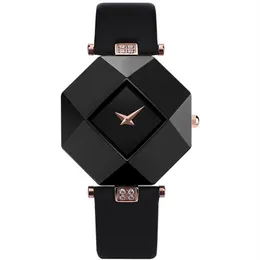 Luksusowy zegarek damski nowe modne damskie zegarki ceramiczne etui skórzany pasek Relogio Feminino damski zegarek kwarcowy BRW255d2899