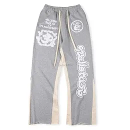 Designer Fashion Casual Clothing pant Hellstar Studios Foam Print Panel Sports Casual Pants Bell-bottoms Rock Hip hop