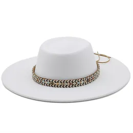 Sombreros Fedora para mujer, ala ancha de 9,5 cm, gorras de Jazz de fieltro para hombre, sombrero de boda para Iglesia de Panamá, sombrero para mujer