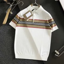Men's T-shirts Zuyz Burberies Burbreries Correct and High Quality Autumn Winter New Classic Plaid Polo Shirt Casual Business Mens Paul
