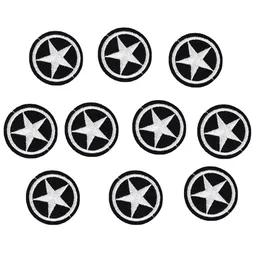 10 ПК Круглые звездные знаковые вышивающие пятна для одежды Applique Iron on Patches Sewing Accessories Stickers на одежде Iron247b
