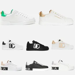 Designer Portofino Women Casual Shoes Letter Decoration Napa Calfskin Flat Bottom Low Top High Quality Tennis Skate Running Shoes Sneaker dg dolcly and gabbanaly