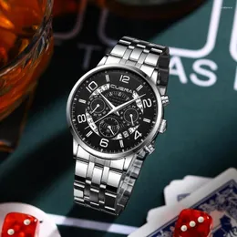 腕時計 CUENA 高級メンズ腕時計 30 メートル防水ステンレス鋼クォーツ時計カジュアルビジネス腕時計スタイル男性のための