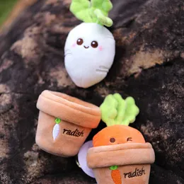 Stuffed Plush Animals Cute/ Soft/ Creative Cartoon/ Lawn Potted Radish Plush Toy/ Carrot Doll Plush Pendant/ Children's Birthday Gift/ Home Decoration HKD230706