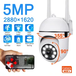 Cámaras IP 5G WiFi Cámaras de vigilancia Cámara IP de 5MP HD 1080P IR Visión nocturna a todo color Protección de seguridad Movimiento CCTV Cámara exterior 230706