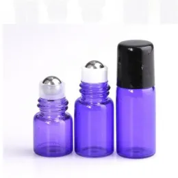 Empty Amber Glass Essential oil Roll On Bottle with Stainless Steel Metal Ball for Perfume Oils
