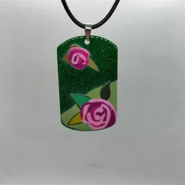 Pendant Necklaces Yungqi 2023 Design Exquisite Relief Acrylic Rose Flower Women Girl Necklace Valentine's Day Gifts Jewelry Brincos