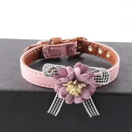 Dog Collars Neck Circle Pretty Adjustable All-matched Pet Cat Floral Bowknot For Outdoor