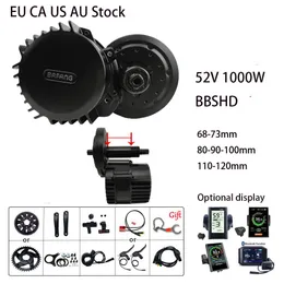 Światła Bafang BBSHD 1000W Silnik bezszczotkowy 52V Elektryczny rower Mid Milk Silnik Elektryczny zestaw do konwersji rowerowej dla 68 mm 100 mm 120 mm EBIKE