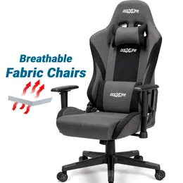 Douxlife Stoff-Video-Gaming-Stühle für Erwachsene und Kinder, ergonomischer, bequemer Racing-Büro-Computerstuhl aus Stoff, robuste Gaming-Stuhlunterstützung, groß