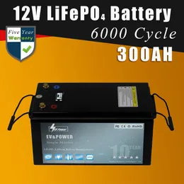 سروال 12V 300AH LIFEPO4 Battery 200A BMS 20A شاحن لبطارية مقاومة للماء Solar RV Golf Carn