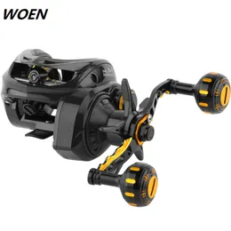 WOEN Mulinello da baitcasting Bilanciere doppio BW300 Mulinello da pesca in barca Corpo ruota in carbonio Forza frenante 16 kg