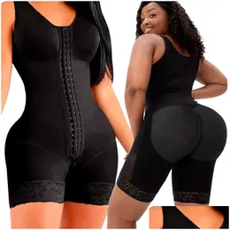 Bel karın şekillendirici fl gövdesi shapewear sıkıştırma kuşak fajas kolombiyalı düzeltici iç çamaşırı kontrol popo asansör ince korse bodysui dhfkz