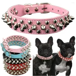 أطواق الكلاب من الجلد Rhinestone Bling Diamante Crystal Corded Dogs Pet for متوسطة كبيرة في Pitbull Boxer Spikes Studde