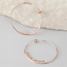 Hoop Huggie 70mm Custom Name Örhängen Personligt namn Örhängen Namn Hoops Namn Örhängen Hoop Örhängen Guld Custom Earrings Custom Hoops 230706