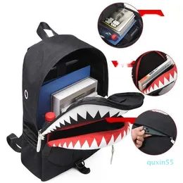 Leuchtender Rucksack Herren USB Rucksack Student Schultasche Persönlichkeit Mode